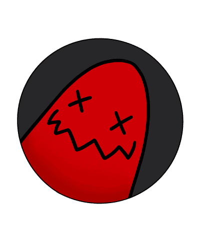 Grey cartoon character